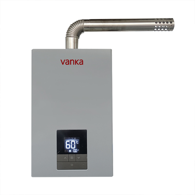 16L Tankless nhiệt độ không đổi nước nóng khí dễ dàng lắp đặt Không có thiết kế ống cong