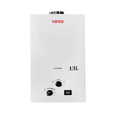 Máy sưởi nước khí thải 13L với màn hình màu đen thanh lịch và nút cho nhà hiện đại