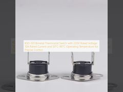 KSD-301 Bimetal Thermostat Switch với 220V điện áp định số 10A Điện lực định số và nhiệt độ hoạt động 50 °C-90 °C để điều khiển chính xác